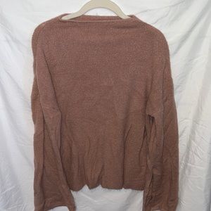 Nude pink big slit sleeve sweater